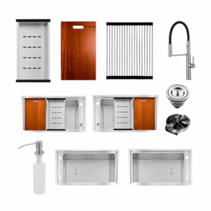 MASTER COMBO 1 Tarja Cuadra con barreno izquierdo o derecho, equipada, con monomando