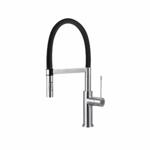 KSS1215-BL Llave Monomando de Acero Inox 304 Cuello Flexible Negro