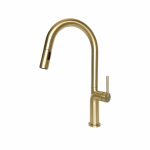 KSS1234-GD Llave Monomando Dorada Extraíble para Cocina Doble Función