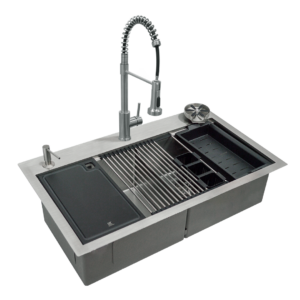 Workstation KWS0210AAS Tarja cuadra equipada Antisarro doble tina