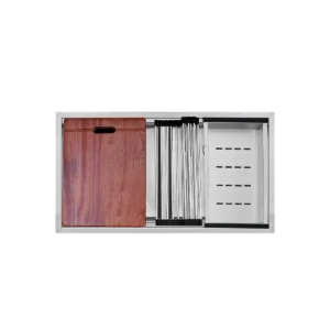 Tarja KHD3319A Cuadra equipada doble tina de Acero Inoxidable 304