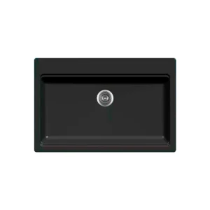 Tarja KQSB3322A-BL Cuarzo equipada una tina color negro