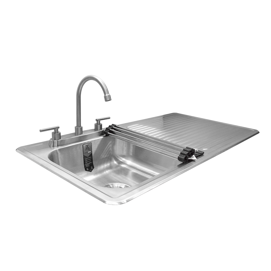 GoLITE 2 Set tarja básica para Empotrar con escurridor izquierdo o derecho con mezcladora 8"