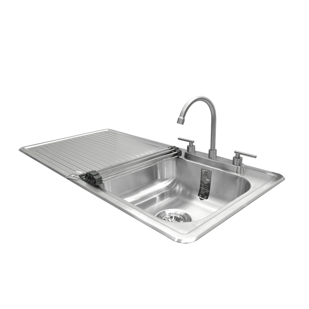 GoLITE 2 Set tarja básica para Empotrar con escurridor izquierdo o derecho con mezcladora 8" - Image 2