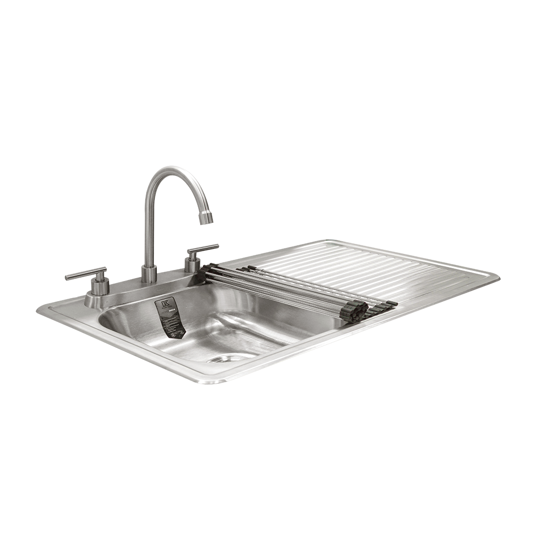 GoLITE 1 Set tarja básica para Empotrar con escurridor izquierdo o derecho con mezcladora 8"