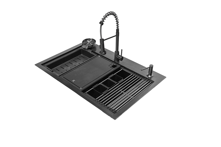 Workstation KWS0111-BG Tarja cuadra equipada color Black Gun una tina