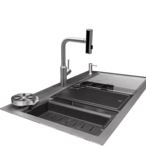 Workstation KWS0211AS Tarja cuadra equipada Antisarro doble tina